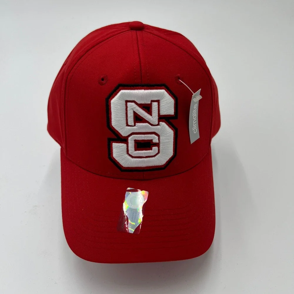 NC State Wolfpack Red Adjustable Hat Cap Embroidered Logo NCAA‎ New